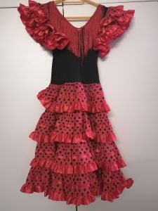 Kids Costumes to Hire - Spanish Dress - Dot Layers & Fringe